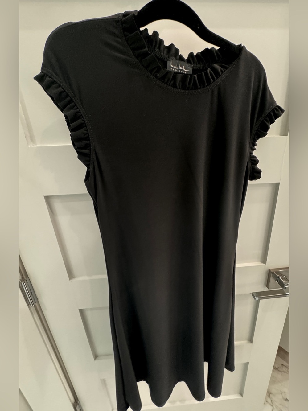 Black Ruffle Sleeve Dress